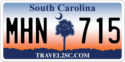 SC license plate MHN715