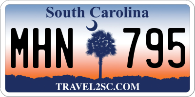 SC license plate MHN795