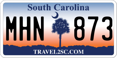 SC license plate MHN873