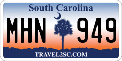 SC license plate MHN949
