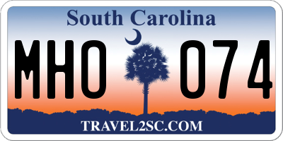 SC license plate MHO074