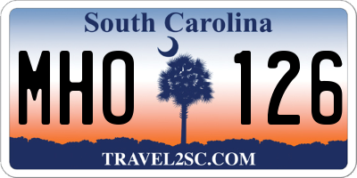 SC license plate MHO126