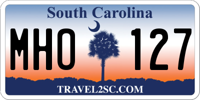 SC license plate MHO127