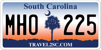 SC license plate MHO225