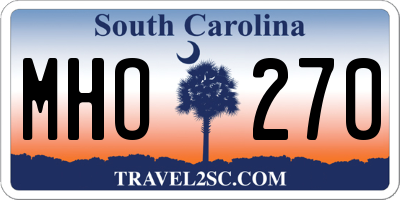 SC license plate MHO270