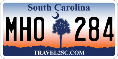 SC license plate MHO284
