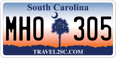 SC license plate MHO305