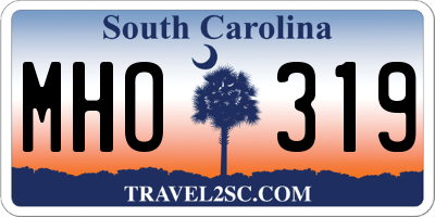SC license plate MHO319