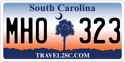 SC license plate MHO323