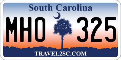 SC license plate MHO325