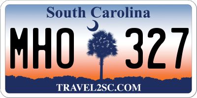 SC license plate MHO327