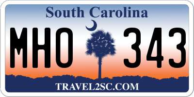 SC license plate MHO343