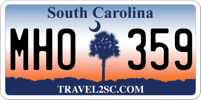 SC license plate MHO359
