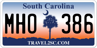 SC license plate MHO386