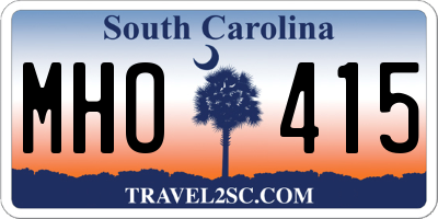 SC license plate MHO415