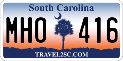 SC license plate MHO416