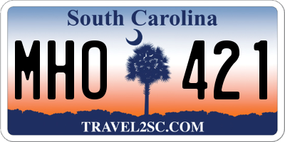 SC license plate MHO421