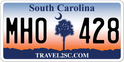 SC license plate MHO428