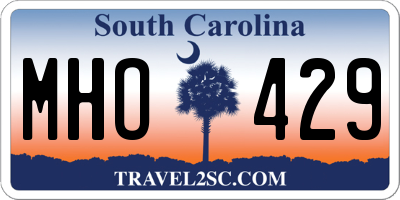 SC license plate MHO429