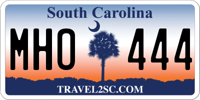 SC license plate MHO444