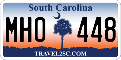 SC license plate MHO448