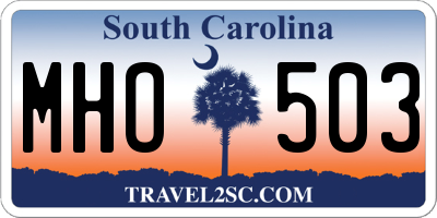 SC license plate MHO503