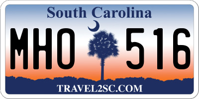 SC license plate MHO516