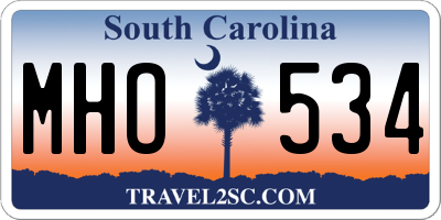 SC license plate MHO534