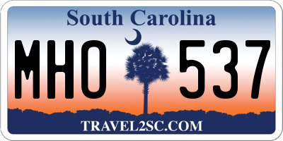 SC license plate MHO537