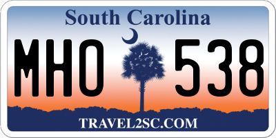 SC license plate MHO538