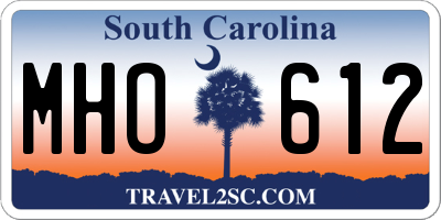 SC license plate MHO612