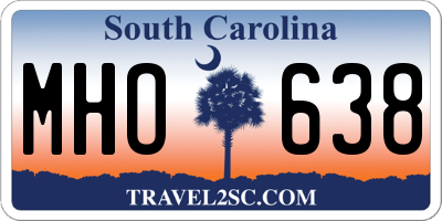 SC license plate MHO638