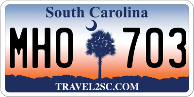 SC license plate MHO703