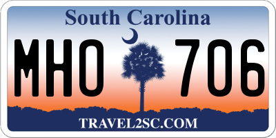SC license plate MHO706