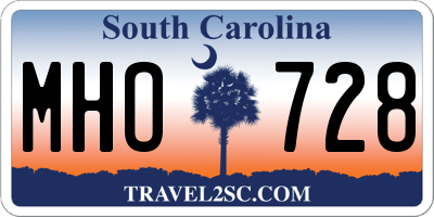SC license plate MHO728