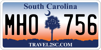 SC license plate MHO756