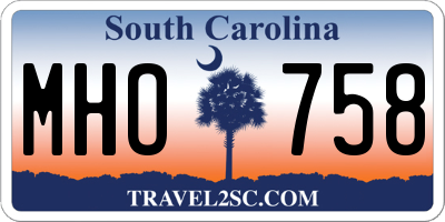 SC license plate MHO758