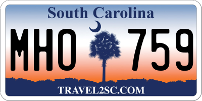 SC license plate MHO759