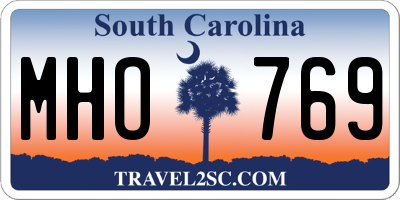 SC license plate MHO769
