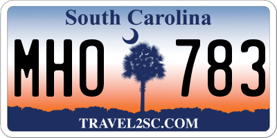 SC license plate MHO783