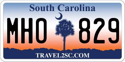 SC license plate MHO829