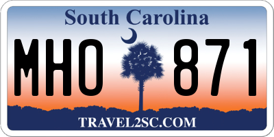 SC license plate MHO871