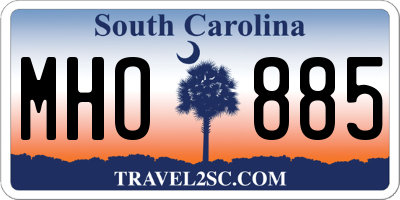 SC license plate MHO885