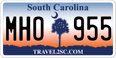 SC license plate MHO955