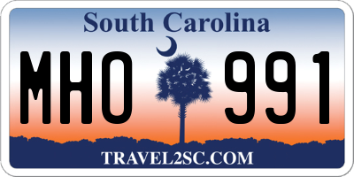 SC license plate MHO991