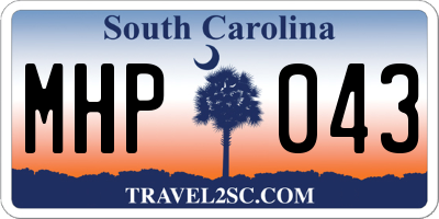 SC license plate MHP043