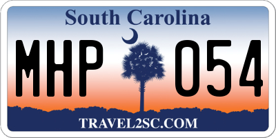 SC license plate MHP054