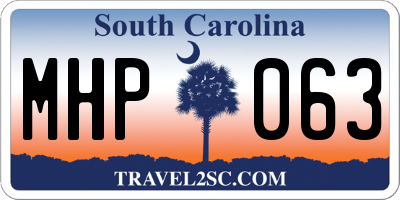 SC license plate MHP063
