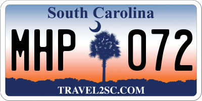 SC license plate MHP072