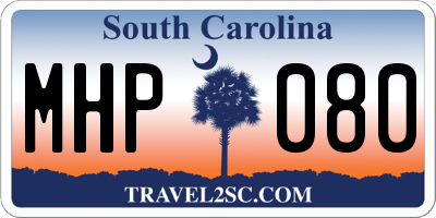 SC license plate MHP080